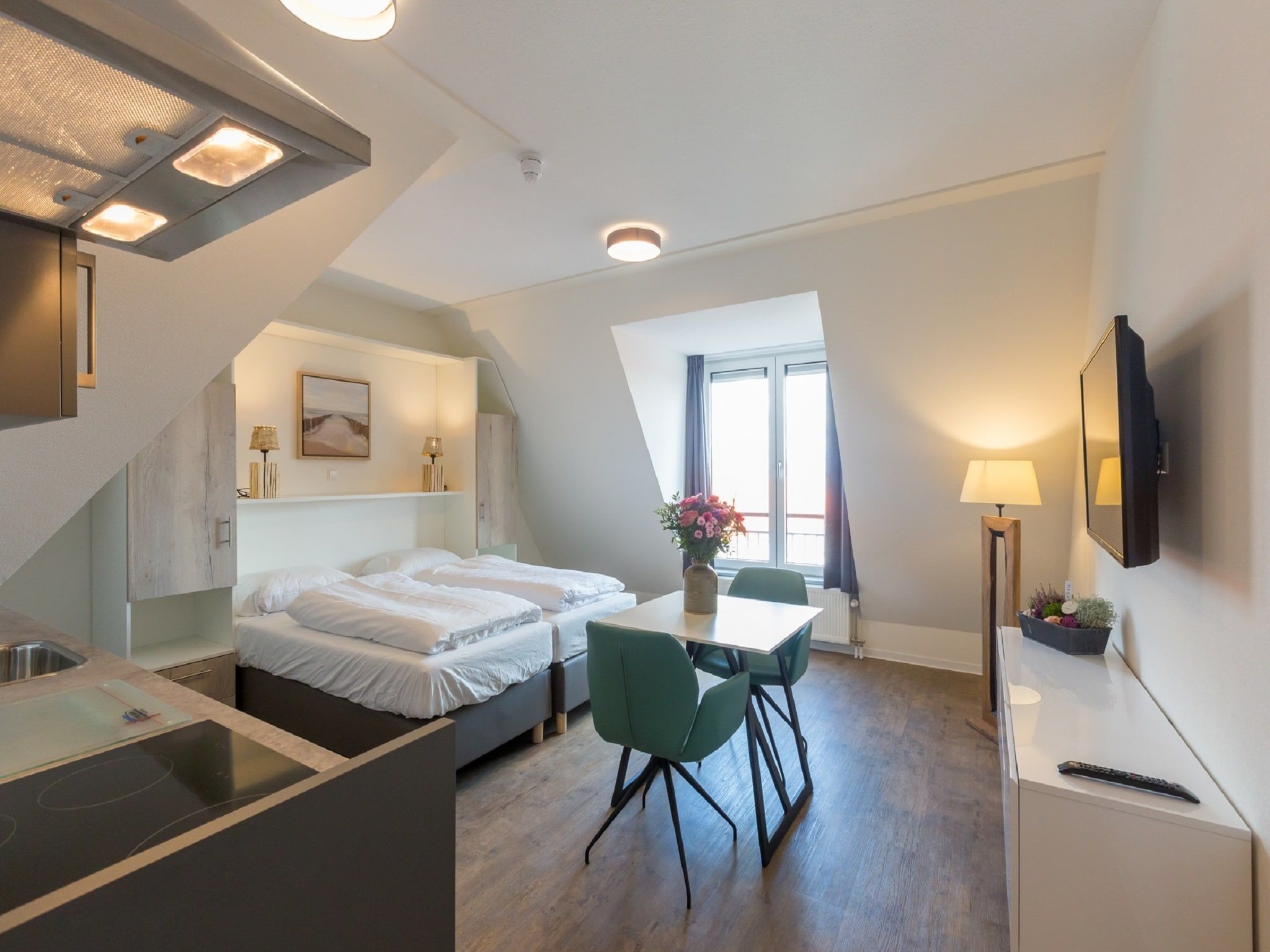 Een slaapkamer van Aparthotel Zoutelande - 2 pers luxe studio in Zoutelande