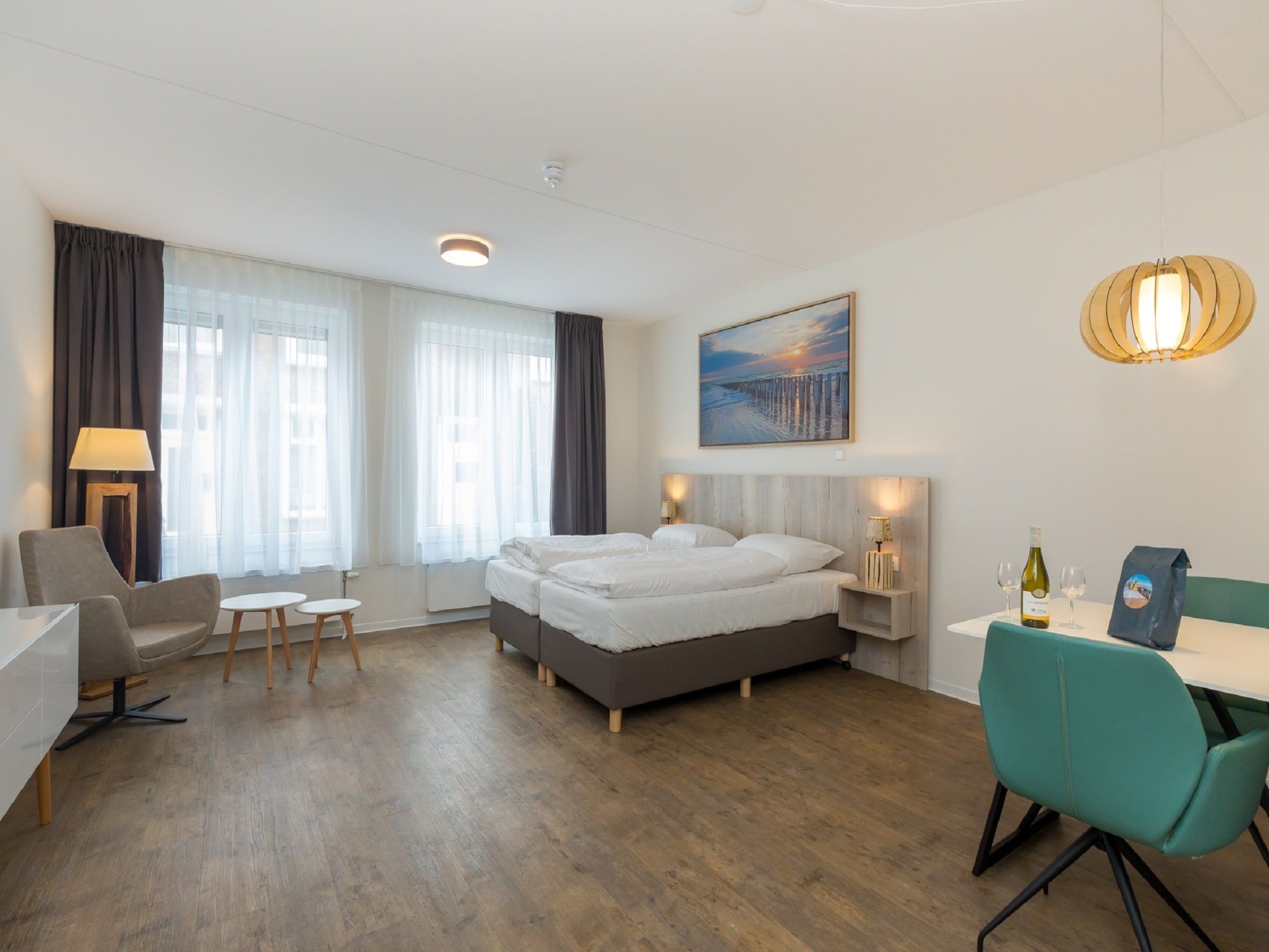 Een slaapkamer van Aparthotel Zoutelande - 2 pers luxe studio in Zoutelande