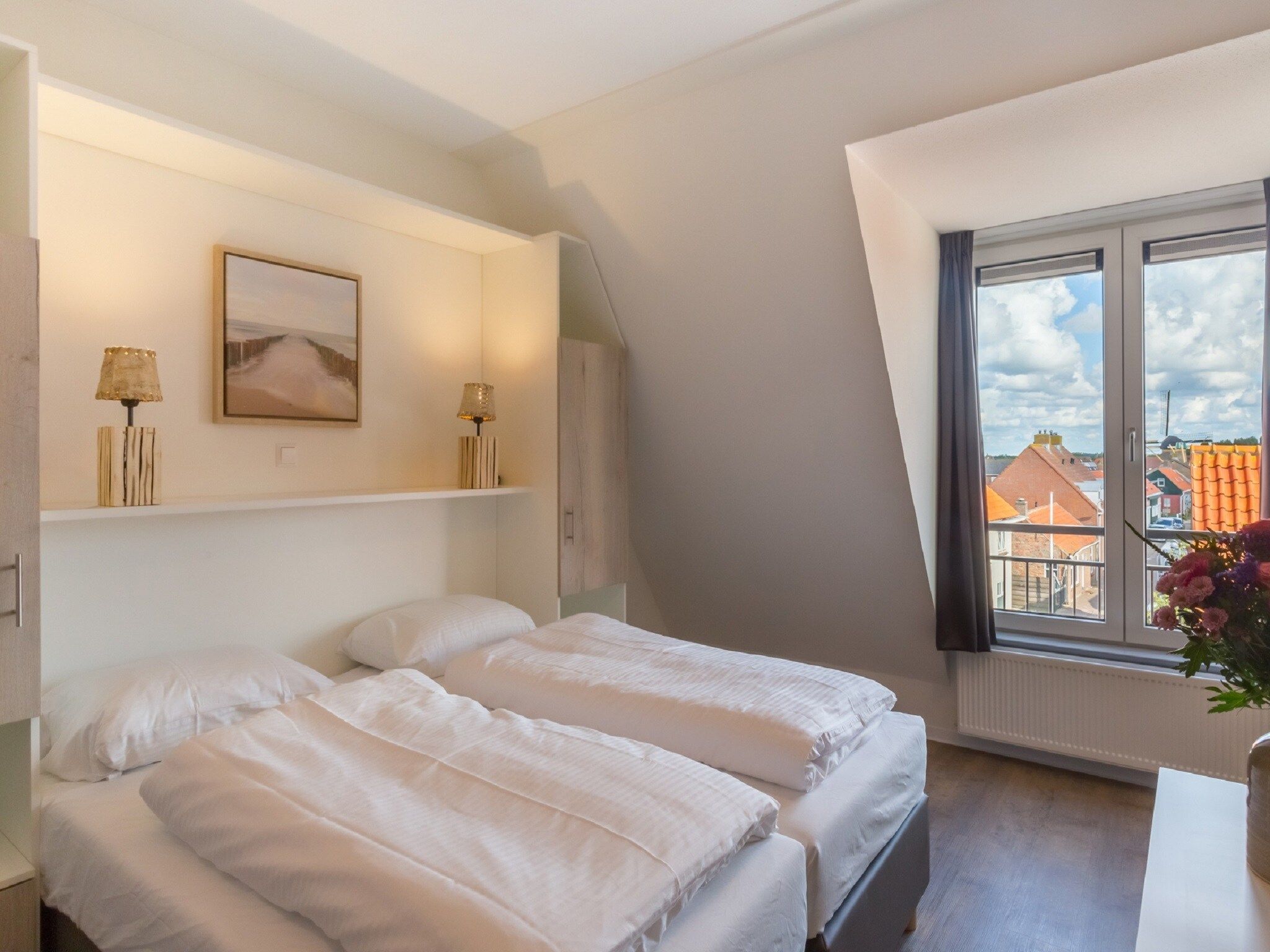Een slaapkamer van Aparthotel Zoutelande - 2 pers luxe studio in Zoutelande