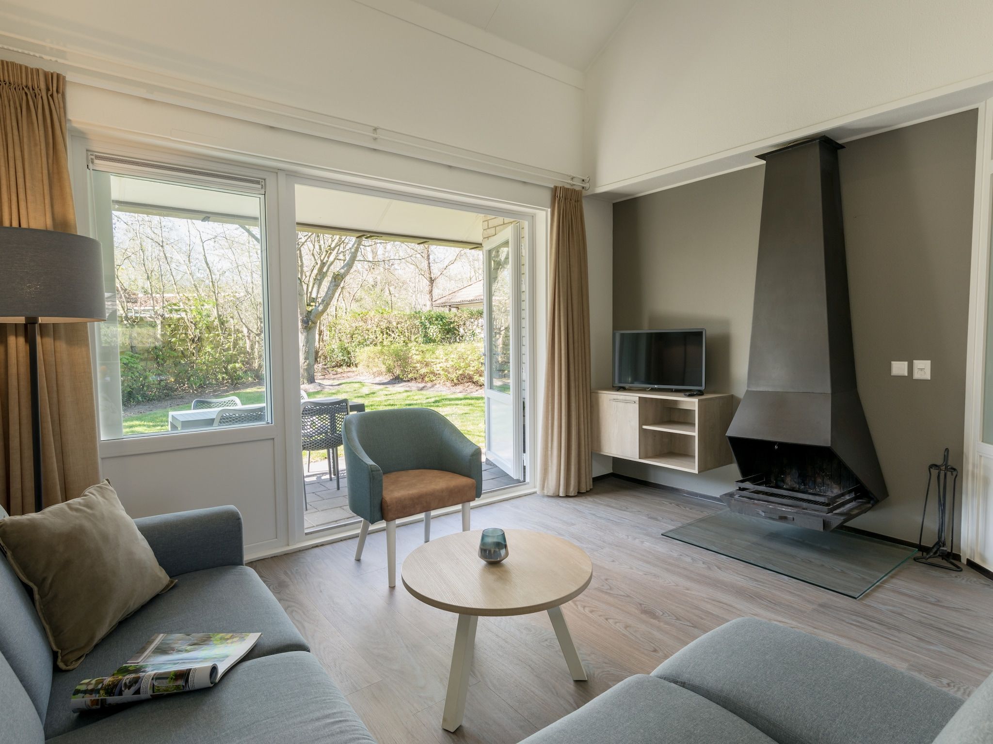 De woonkamer van Kustpark Texel 10 in De Koog