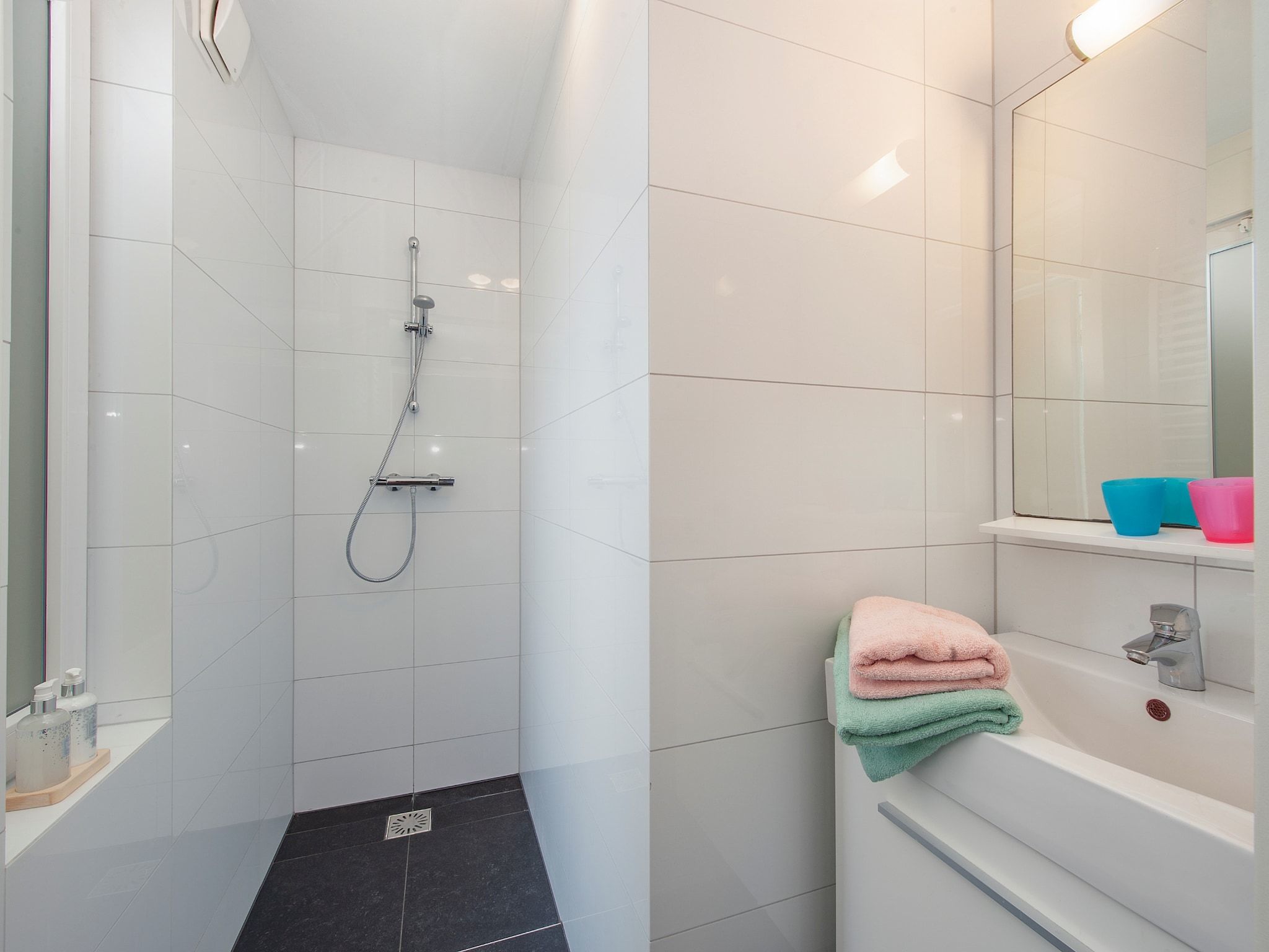 De badkamer van Resort Arcen 18 in Arcen