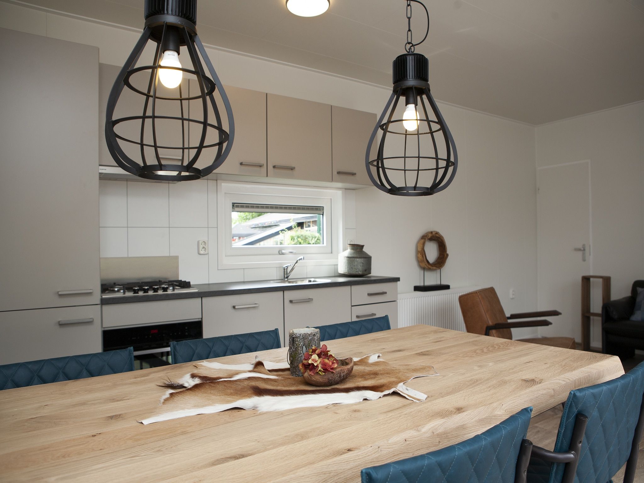 De eetkamer van Recreatiepark de Boshoek 21 in Voorthuizen