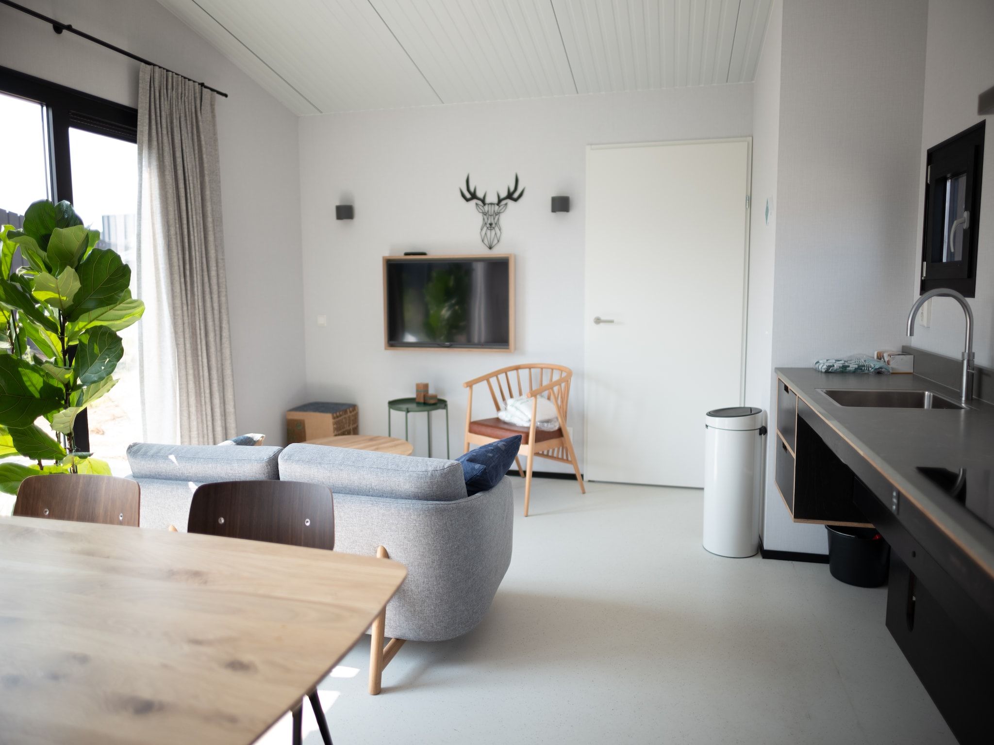 De woonkamer van Sea Lodges Zandvoort 1 in Zandvoort