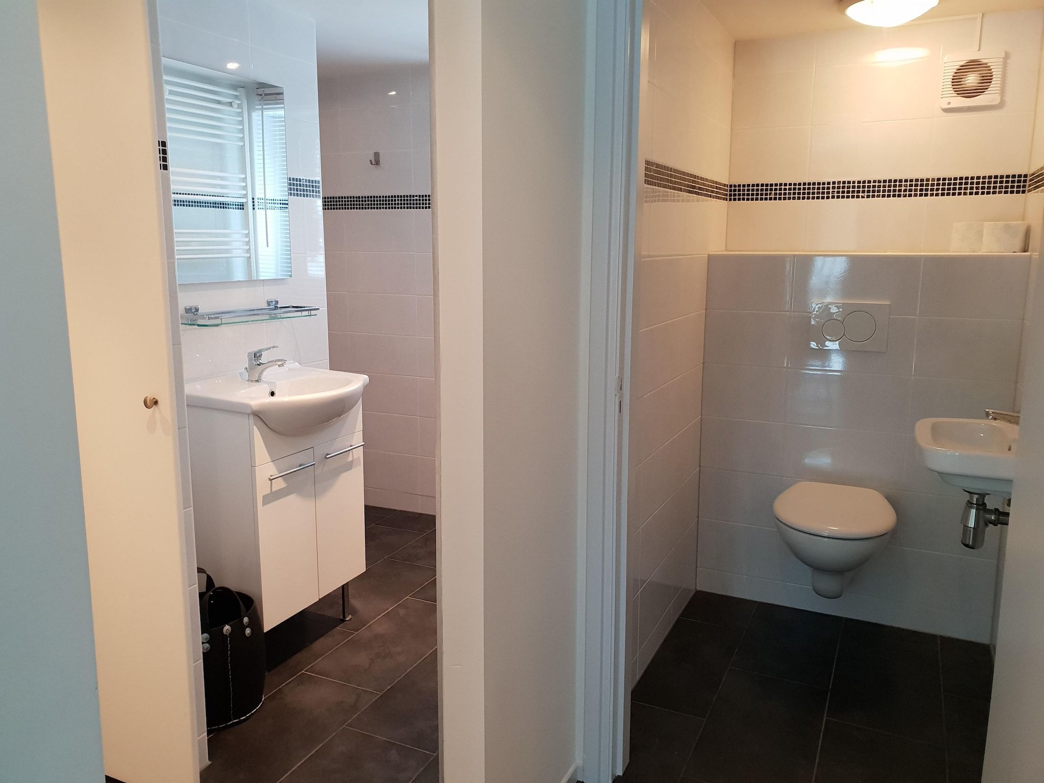 De badkamer van Dorpswoning In het Bos in Leende