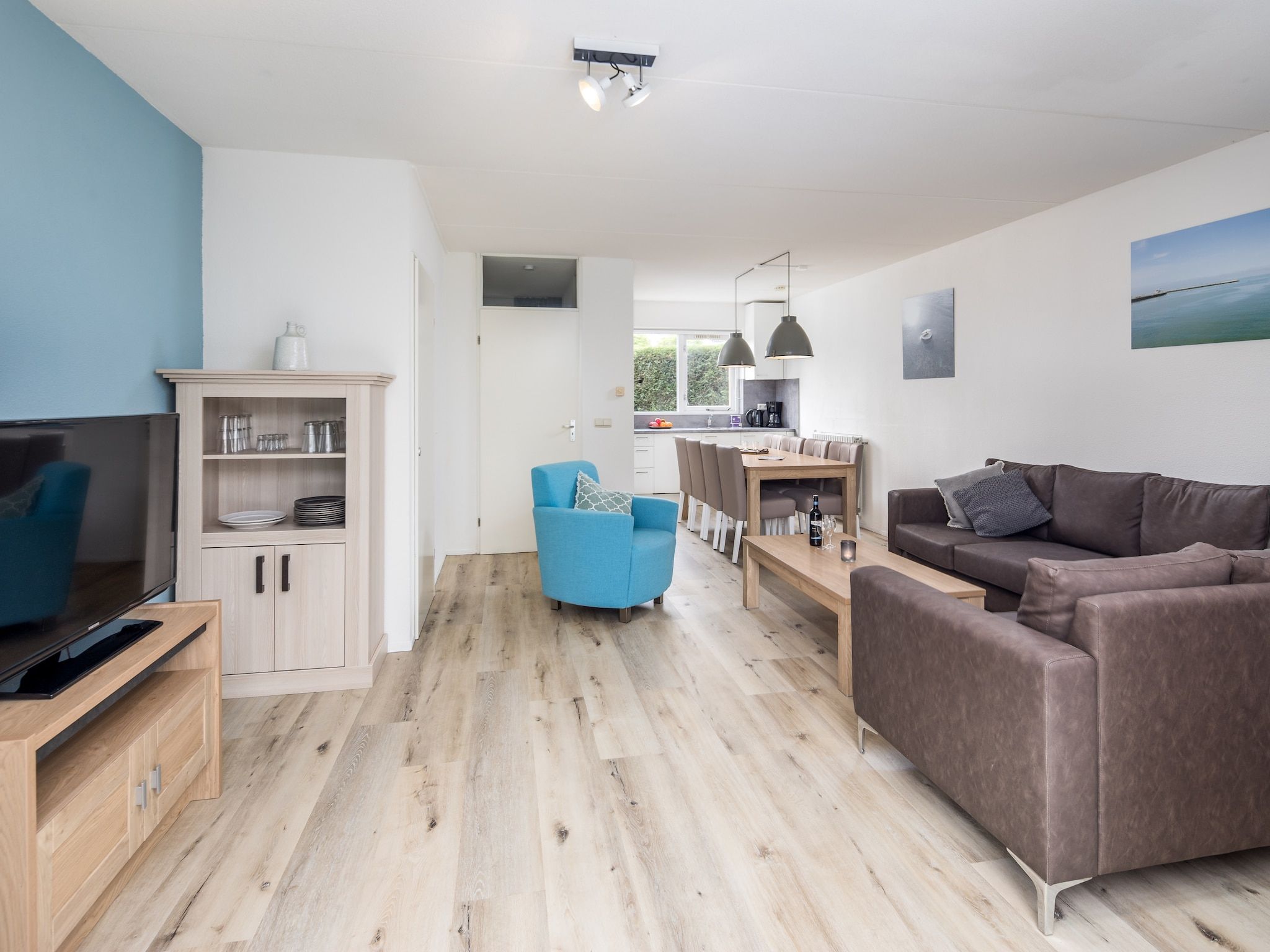 De woonkamer van Vakantiepark Zeebad 9 in Breskens