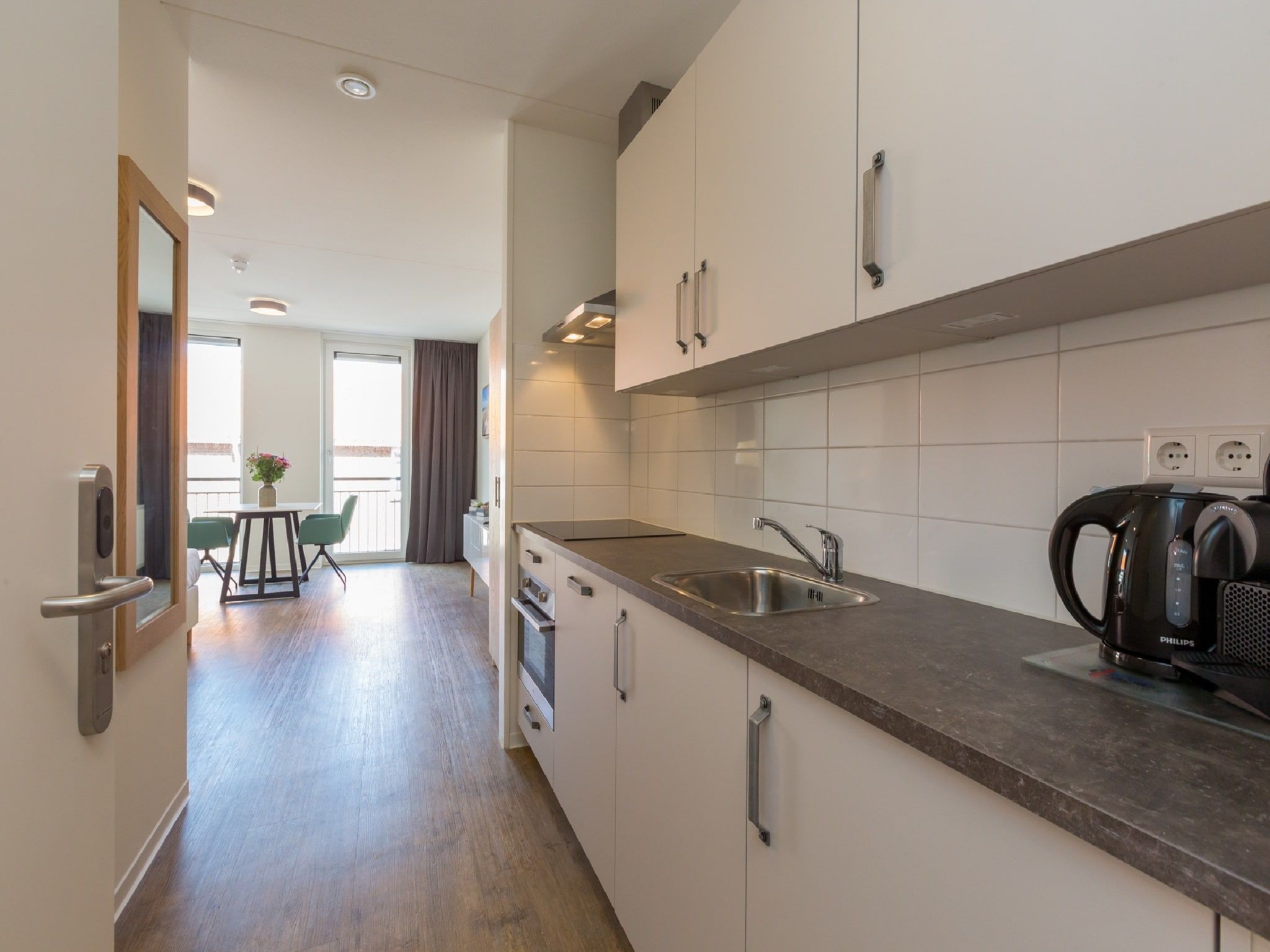 De keuken van Aparthotel Zoutelande - 2 pers luxe studio - huisdier in Zoutelande