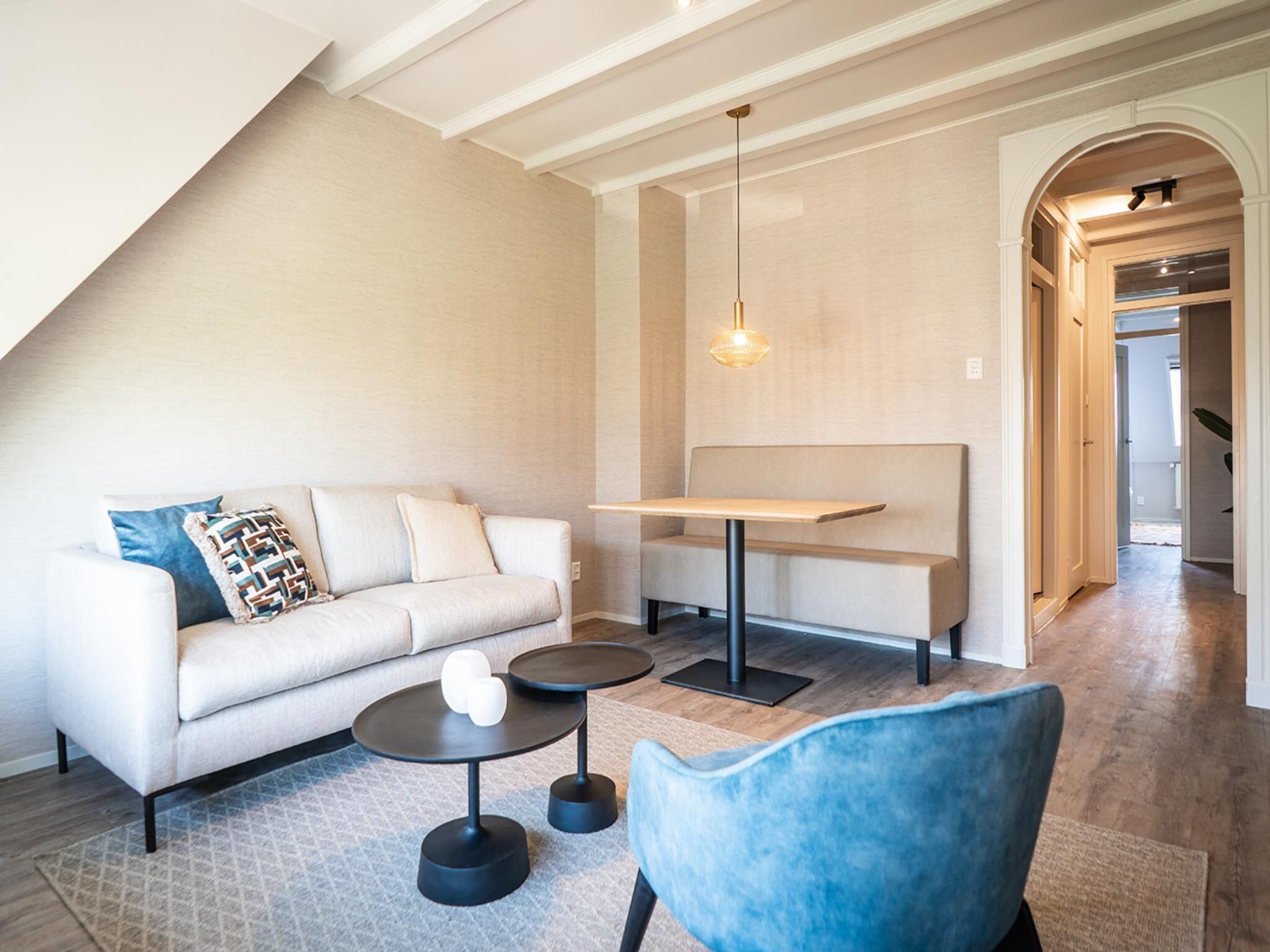 De woonkamer van Appartement Hoeve Holland X7 in De Cocksdorp Texel