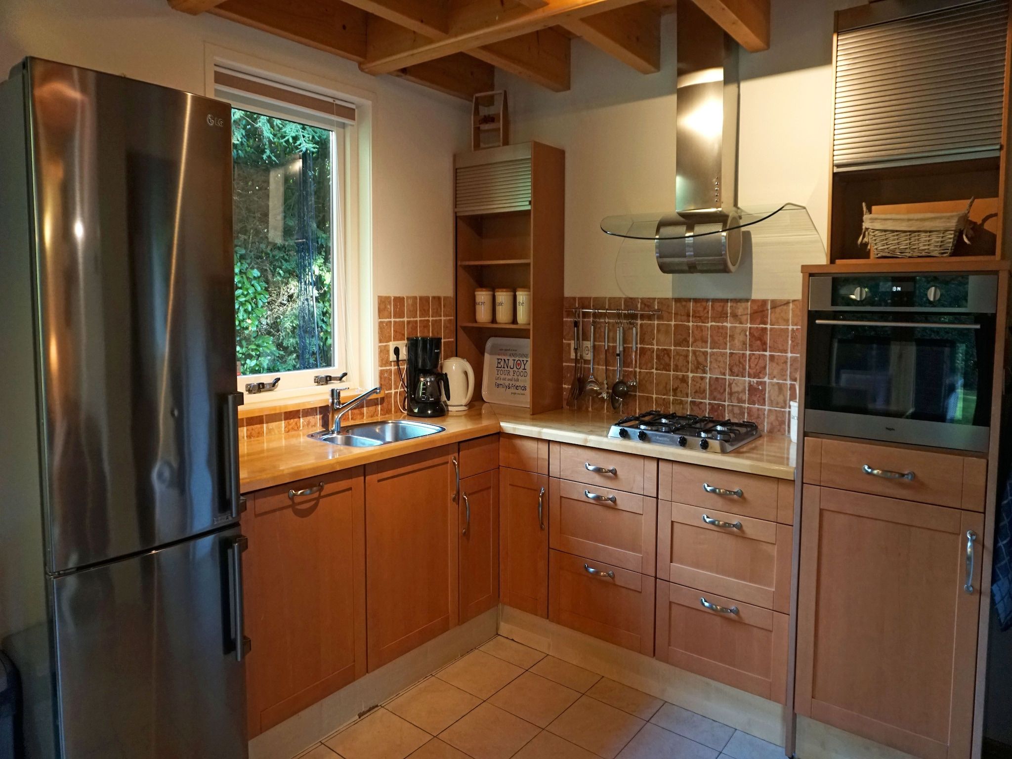 De keuken van Prachtig vrijstaand huis met tuin op de Veluwe in Epe