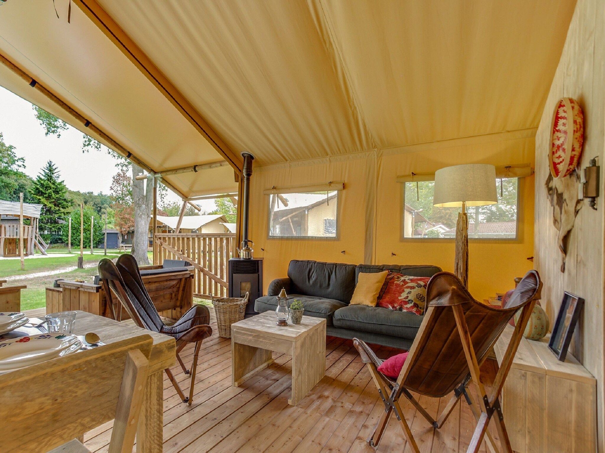 De woonkamer van Vakantiepark Sandberghe 11 in Uden