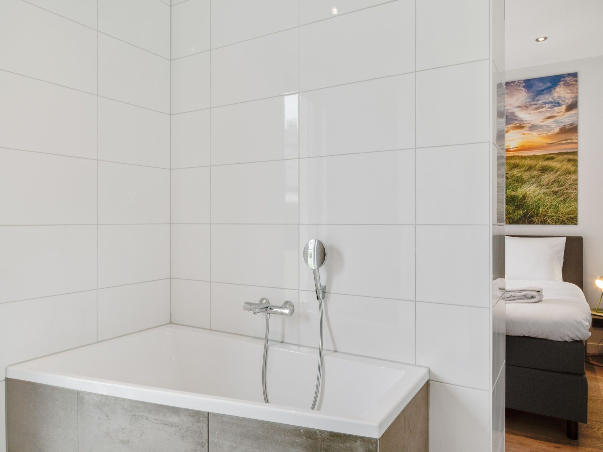 De badkamer van De Koog  nr 4 - 6 pers woning de luxe in De Koog Texel