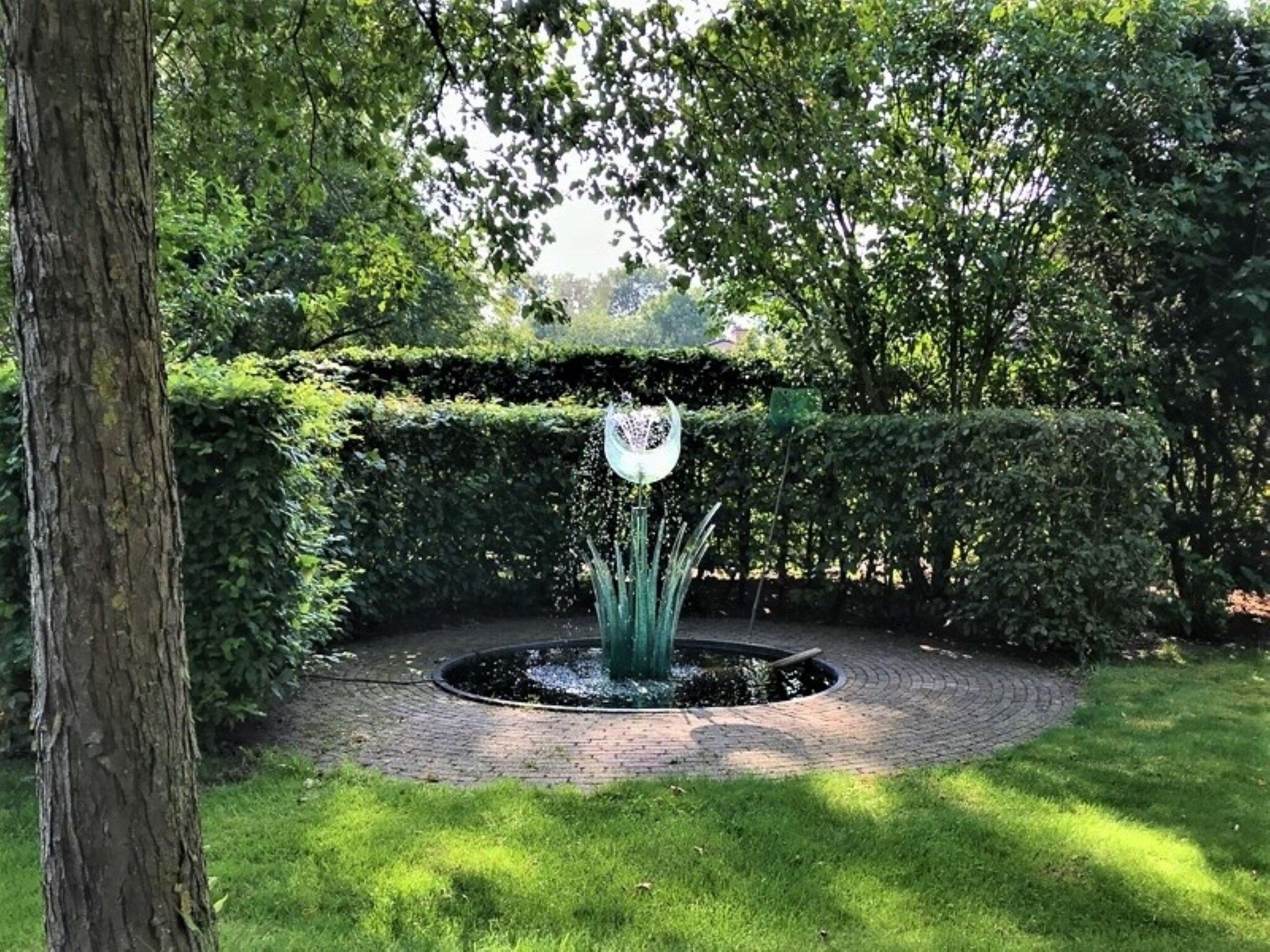 De tuin van Vakantie appartement De Stelling in Noordwolde