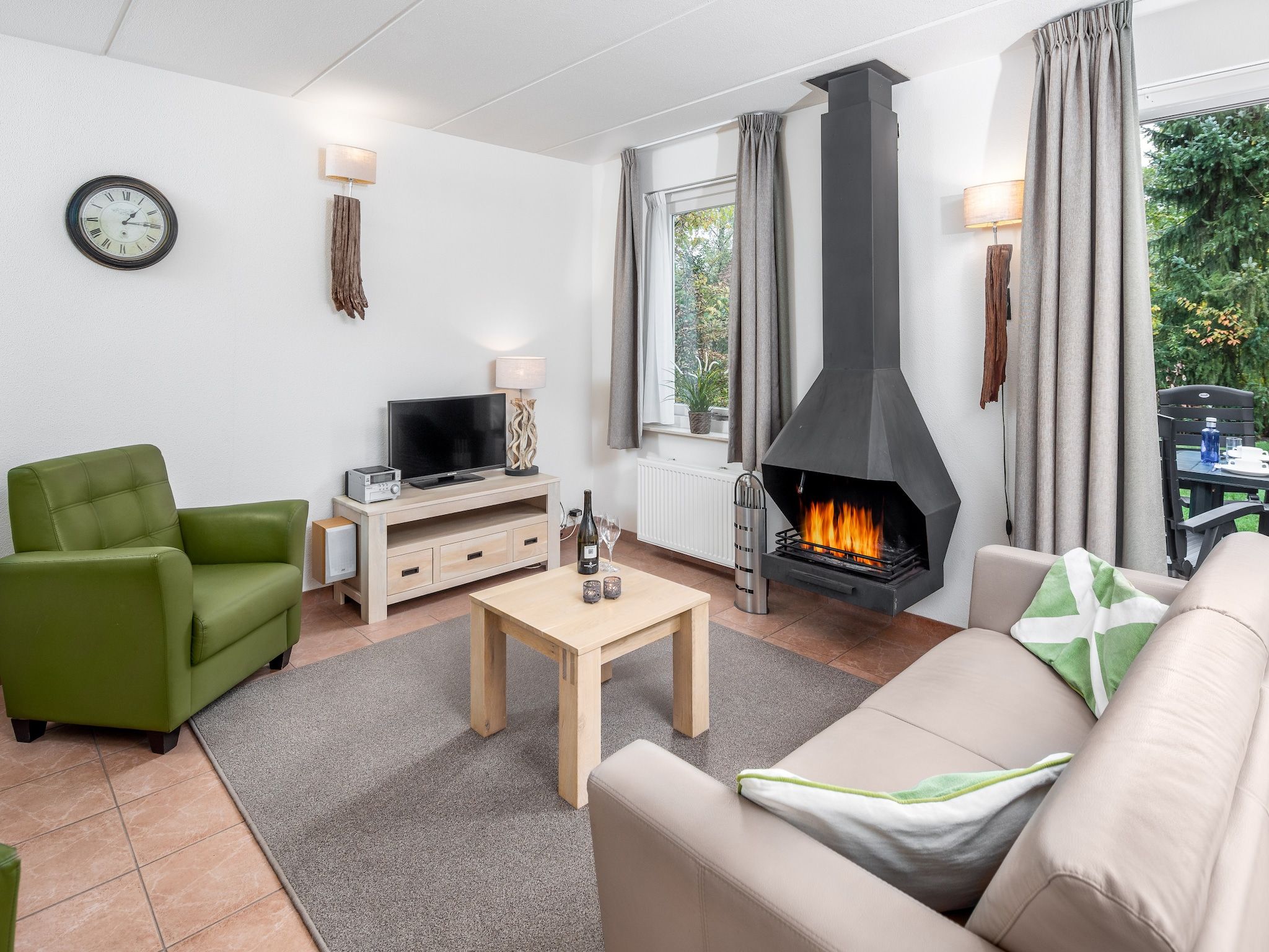 De woonkamer van Het Drentse Wold 4 in Hoogersmilde