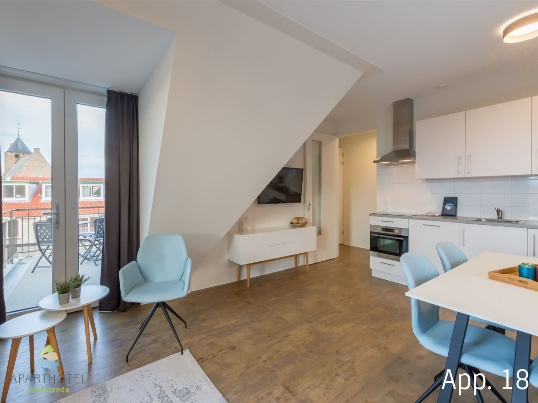 De keuken van Aparthotel Zoutelande - 6 pers luxe appartement huisdier in Zoutelande