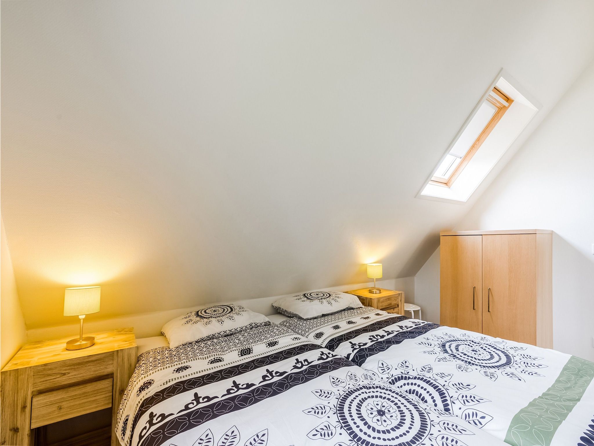 Een slaapkamer van Krokus 18 in Breskens