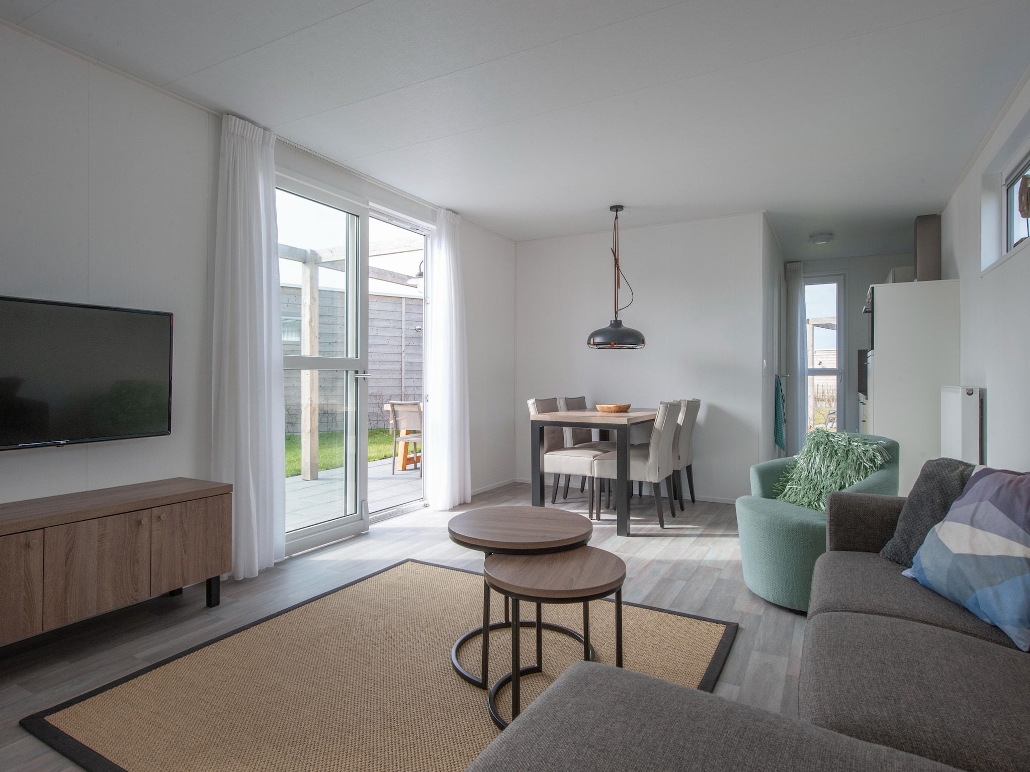 De woonkamer van Beach Resort Nieuwvliet-Bad 12 in Nieuwvliet-Bad