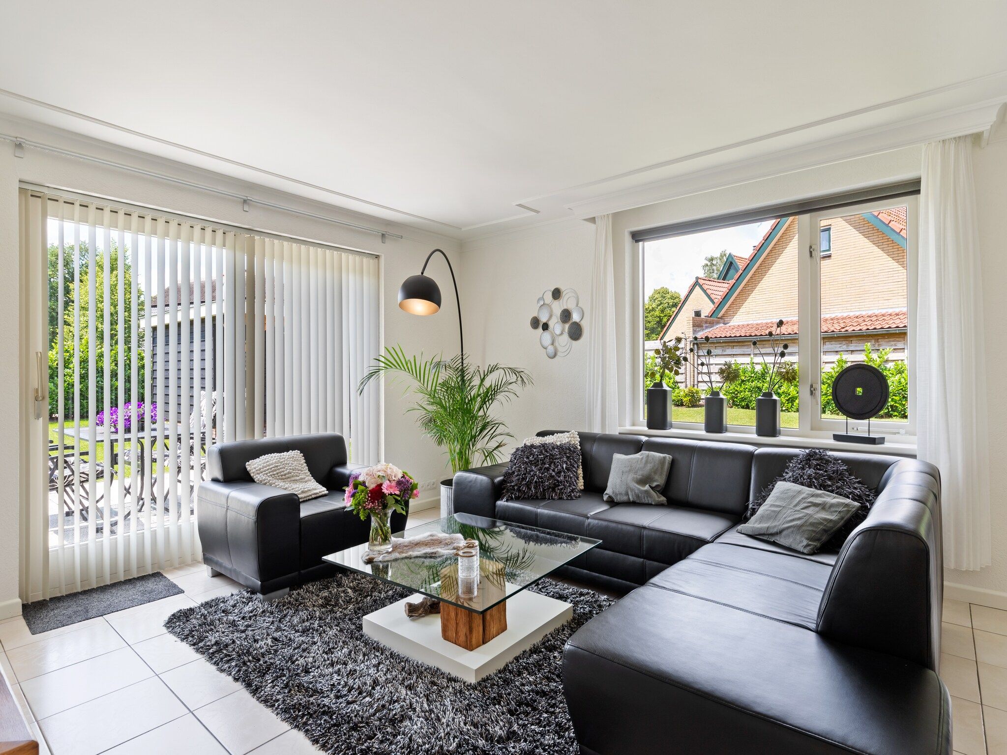 De woonkamer van Huisje Putten in Putten