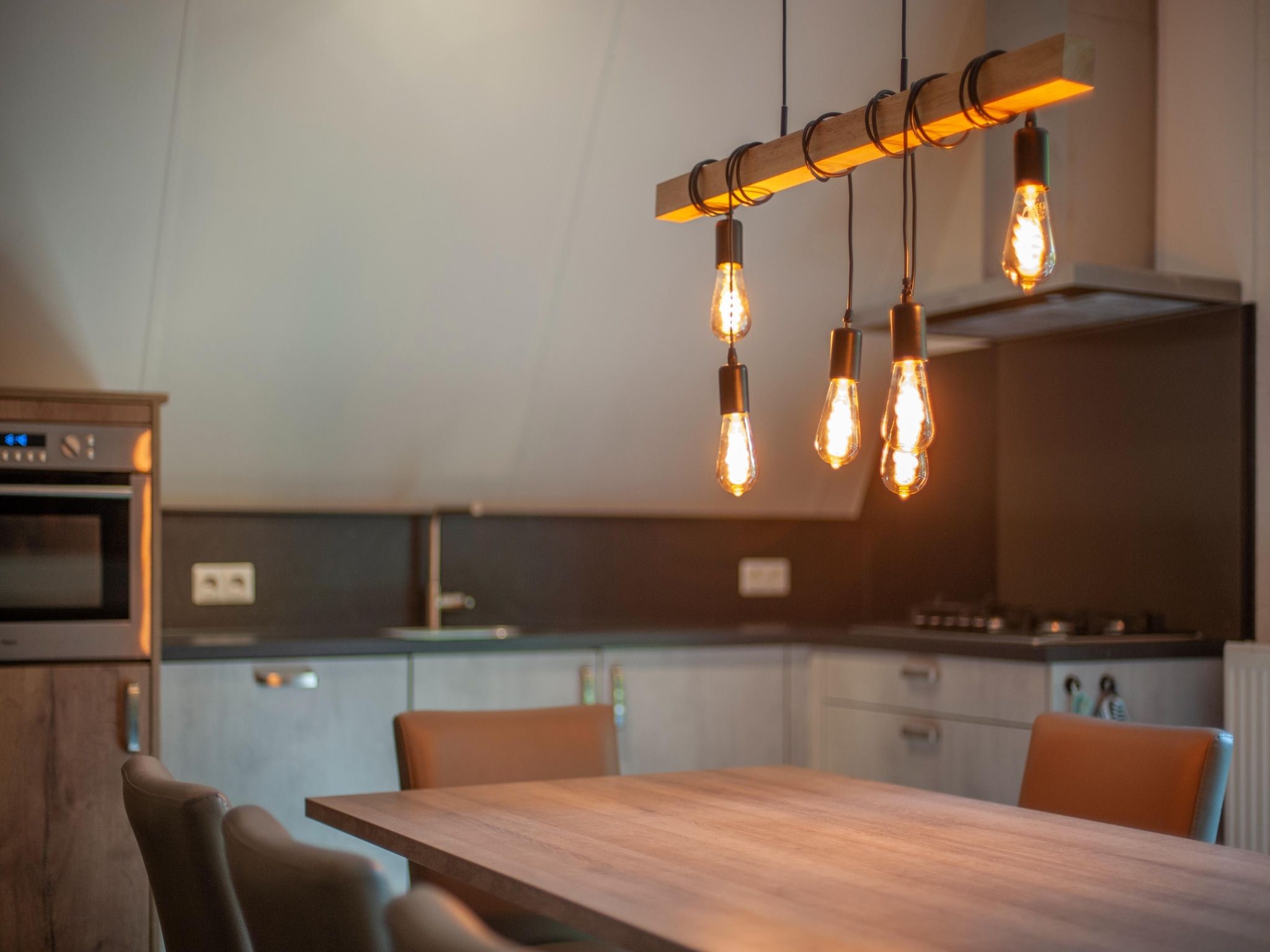 De keuken van Vakantiepark de Katjeskelder 14 in Oosterhout