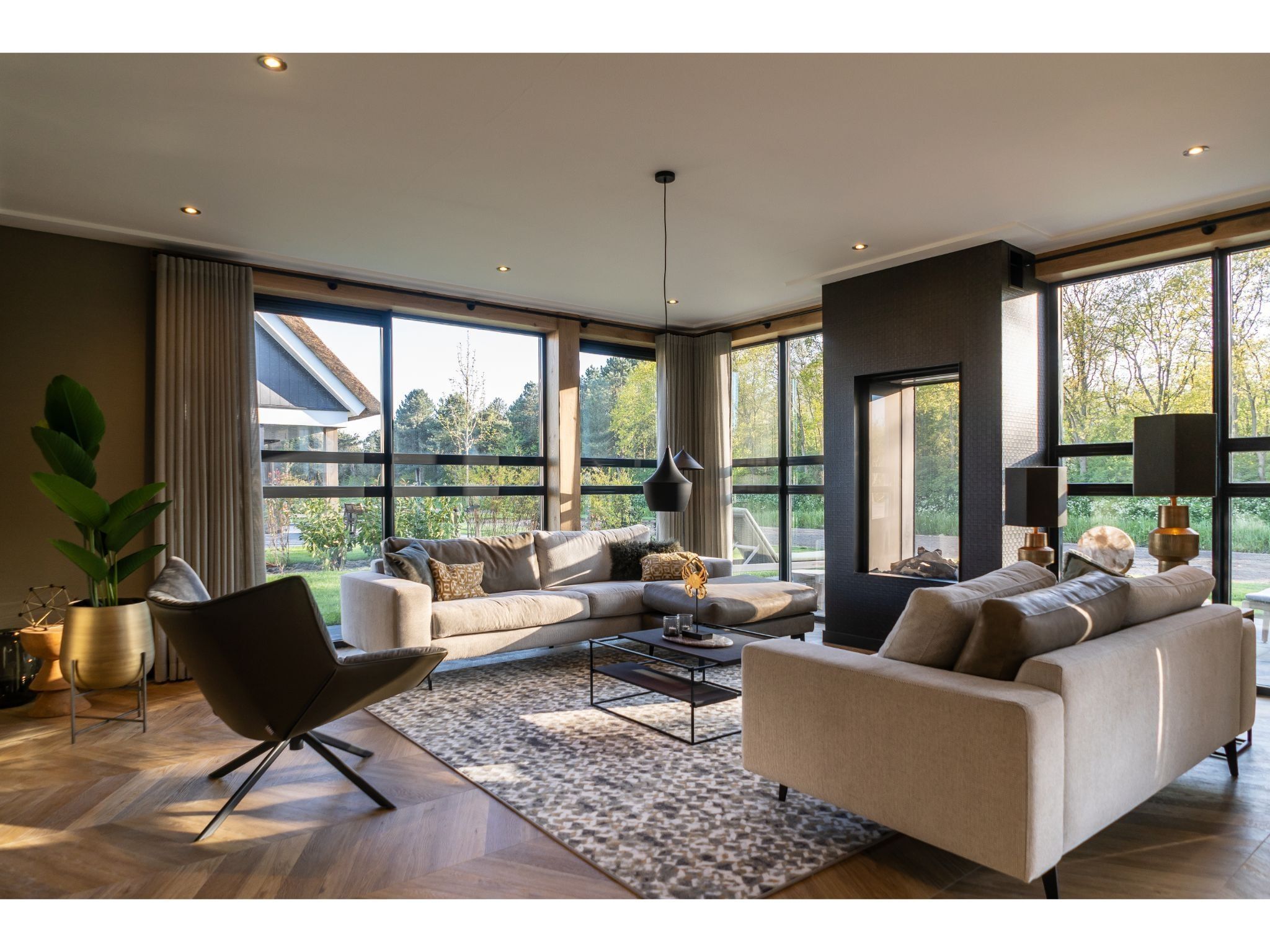 De woonkamer van Buytenveldt H3 in De Cocksdorp Texel
