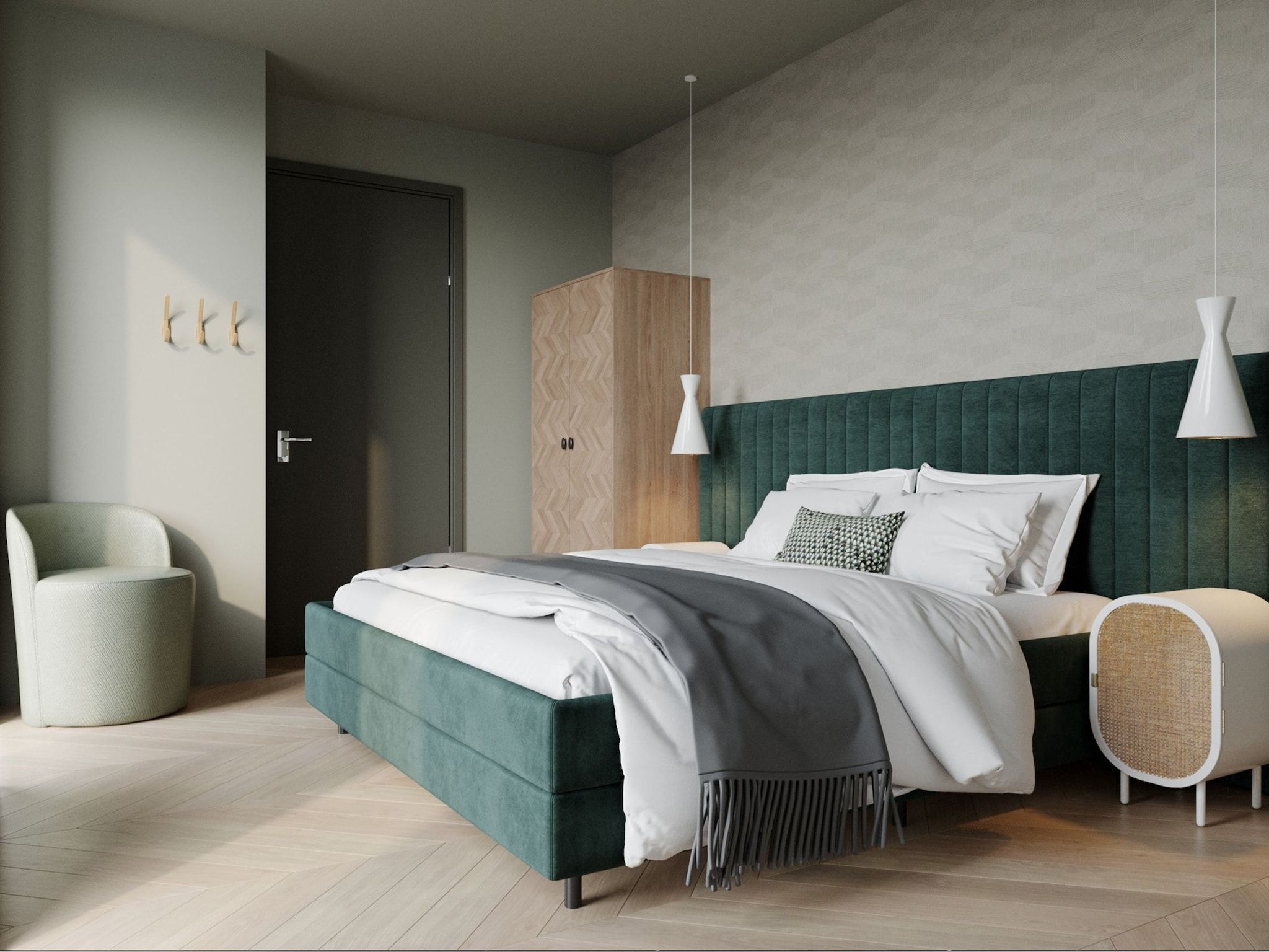 Een slaapkamer van Buytenveldt H6 in De Cocksdorp Texel