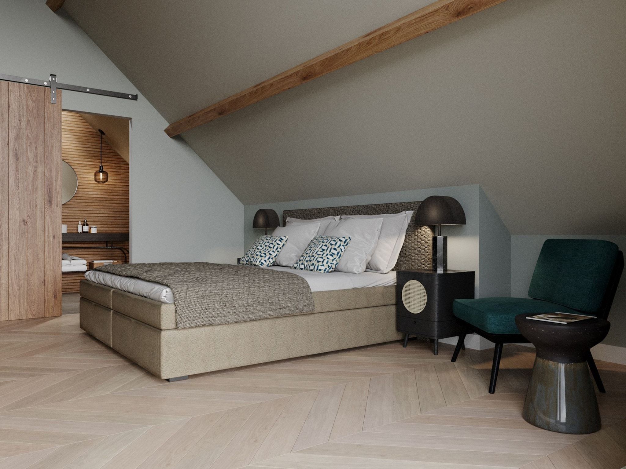 Een slaapkamer van Buytenveldt H1 in De Cocksdorp Texel