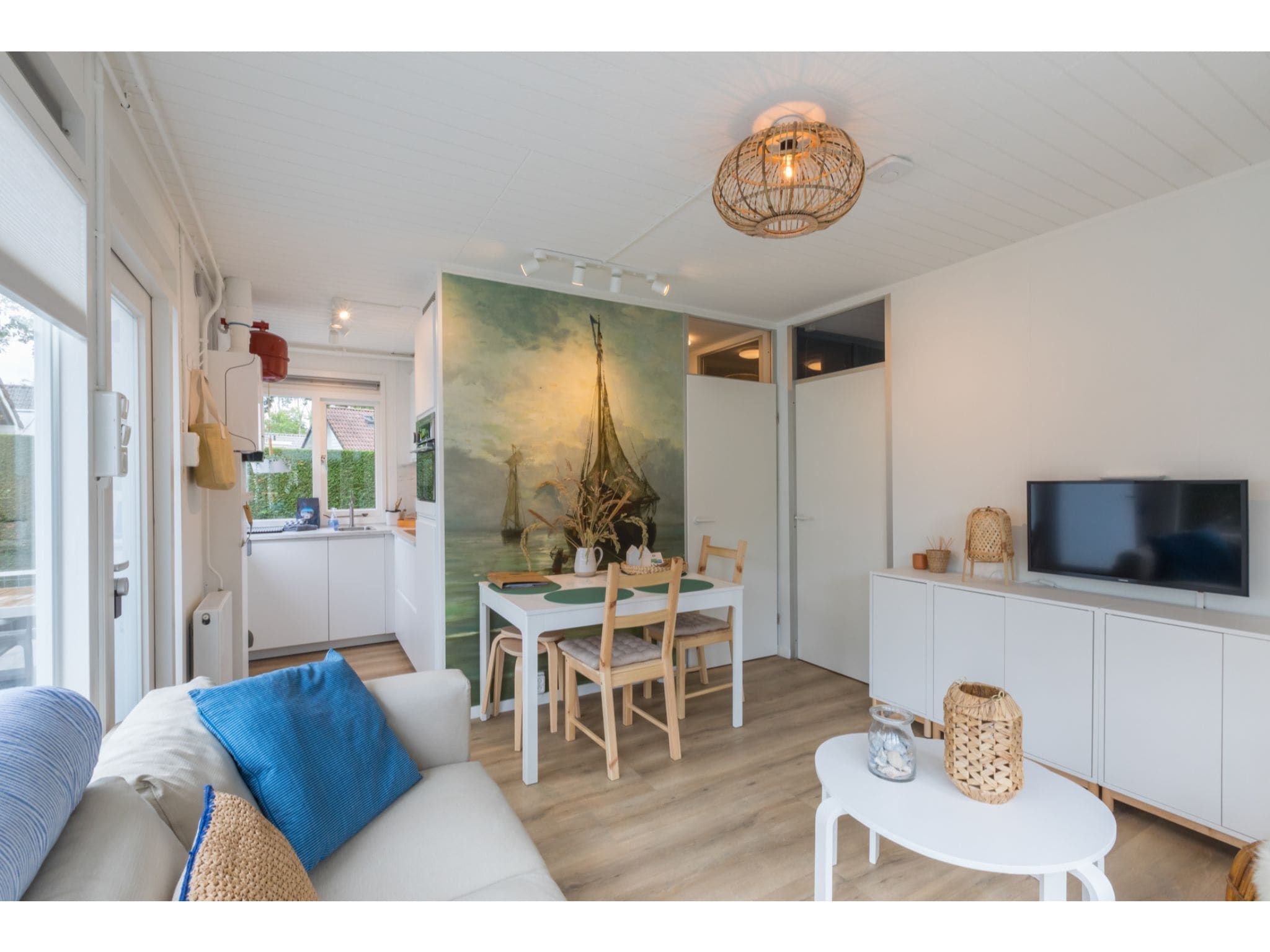 De woonkamer van Vakantiehuis Noordendolfer 2 huisje 49 in Zoutelande
