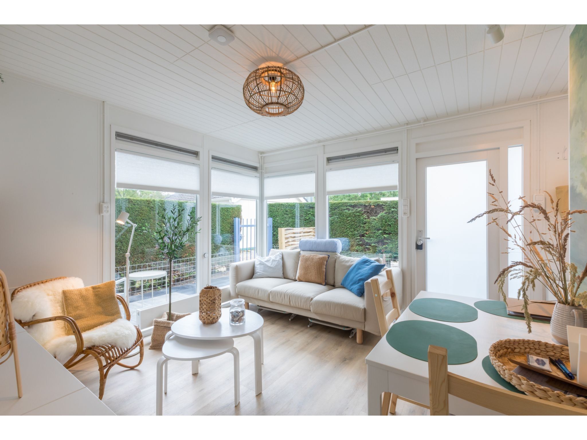 De woonkamer van Vakantiehuis Noordendolfer 2 huisje 49 in Zoutelande