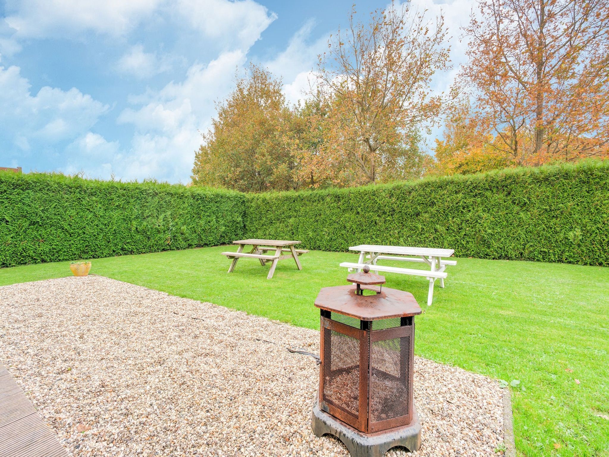 De tuin van Zonnig Hosterwold in Zeewolde