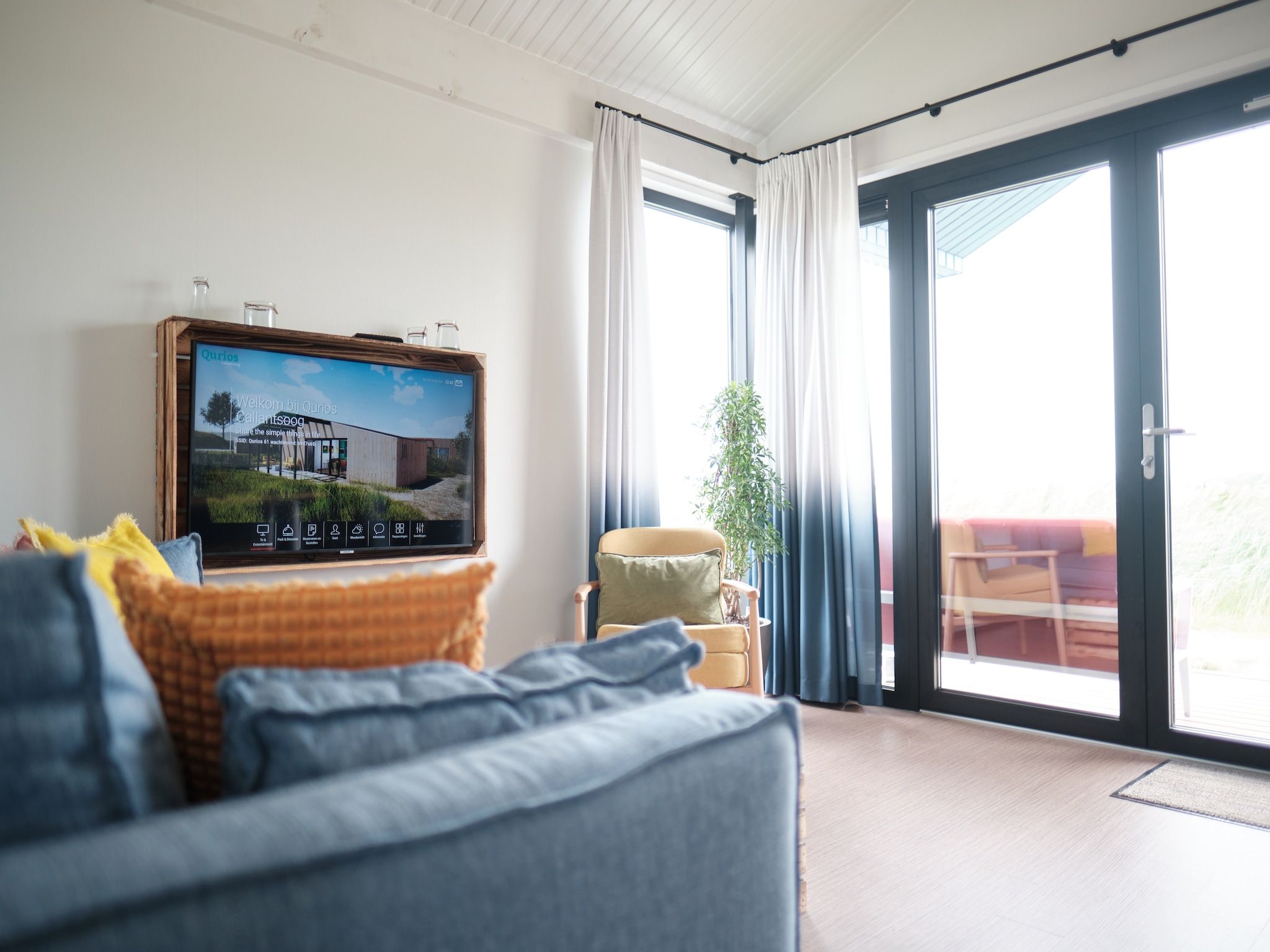 De woonkamer van Resort Callantsoog 1 in Callantsoog