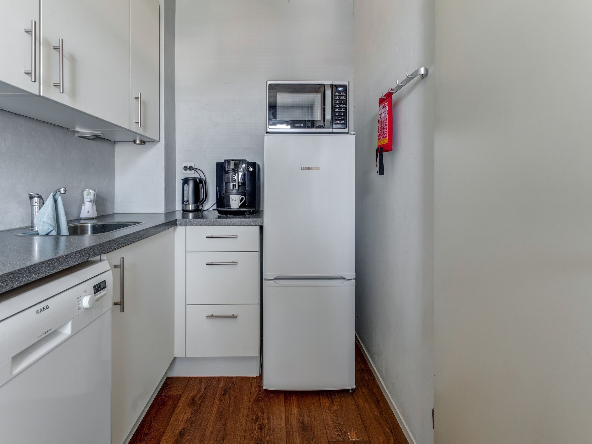 De keuken van Gezellig  appartement in centrum Leeuwarden in Leeuwarden