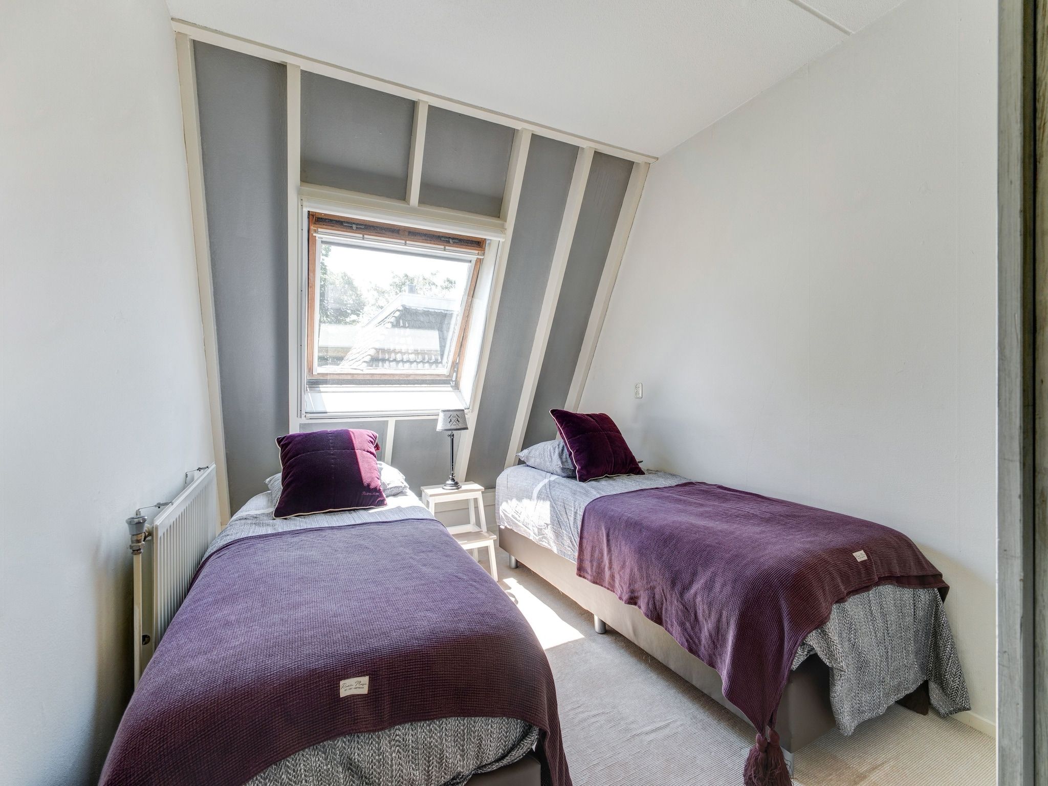 Een slaapkamer van Gezellig  appartement in centrum Leeuwarden in Leeuwarden