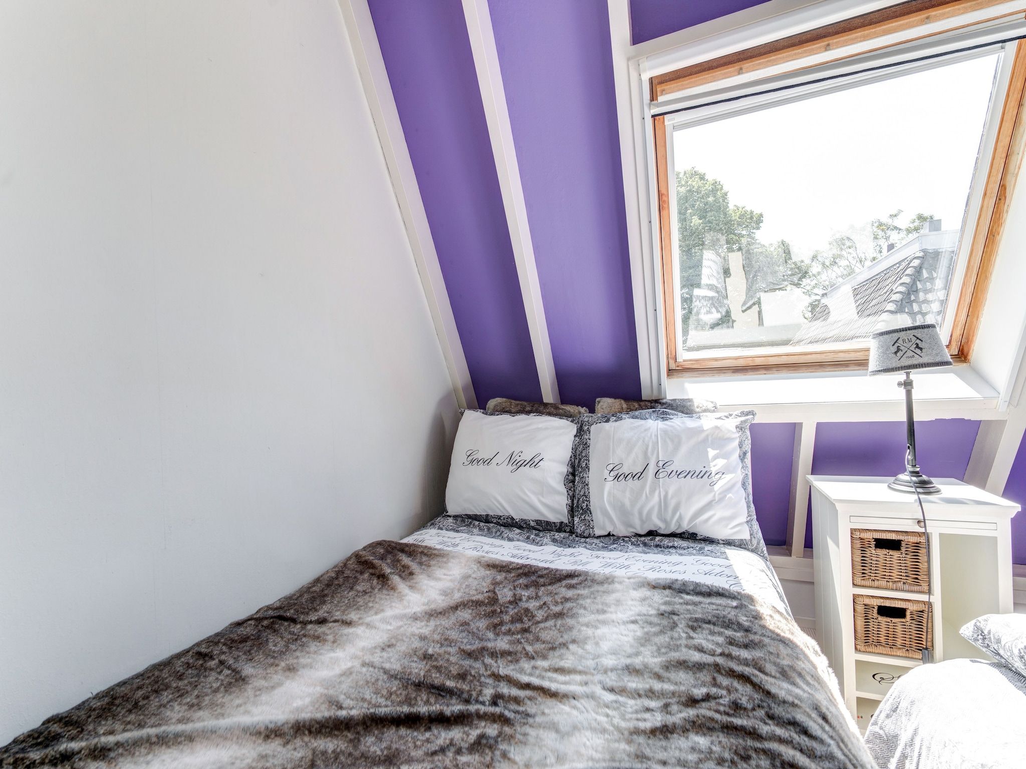 Een slaapkamer van Gezellig  appartement in centrum Leeuwarden in Leeuwarden