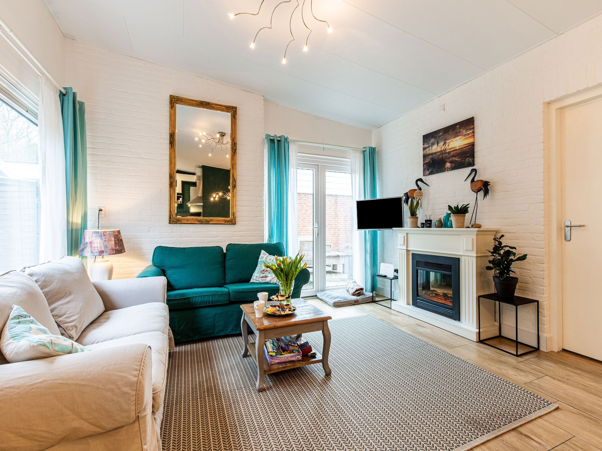 De woonkamer van De Tulp in Noordwijkerhout