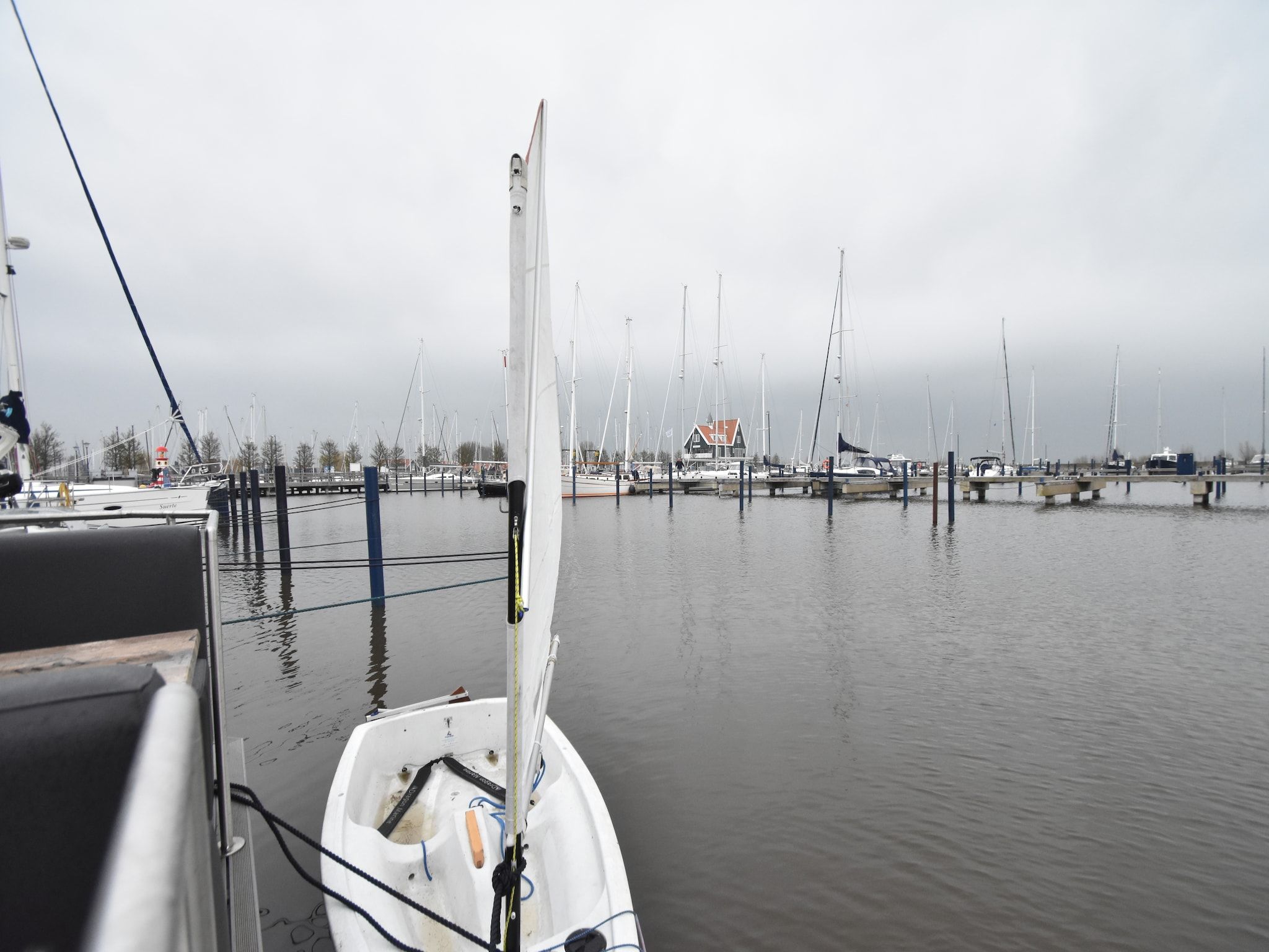 Het uitzicht vanaf Boot Zonder Naam in Volendam