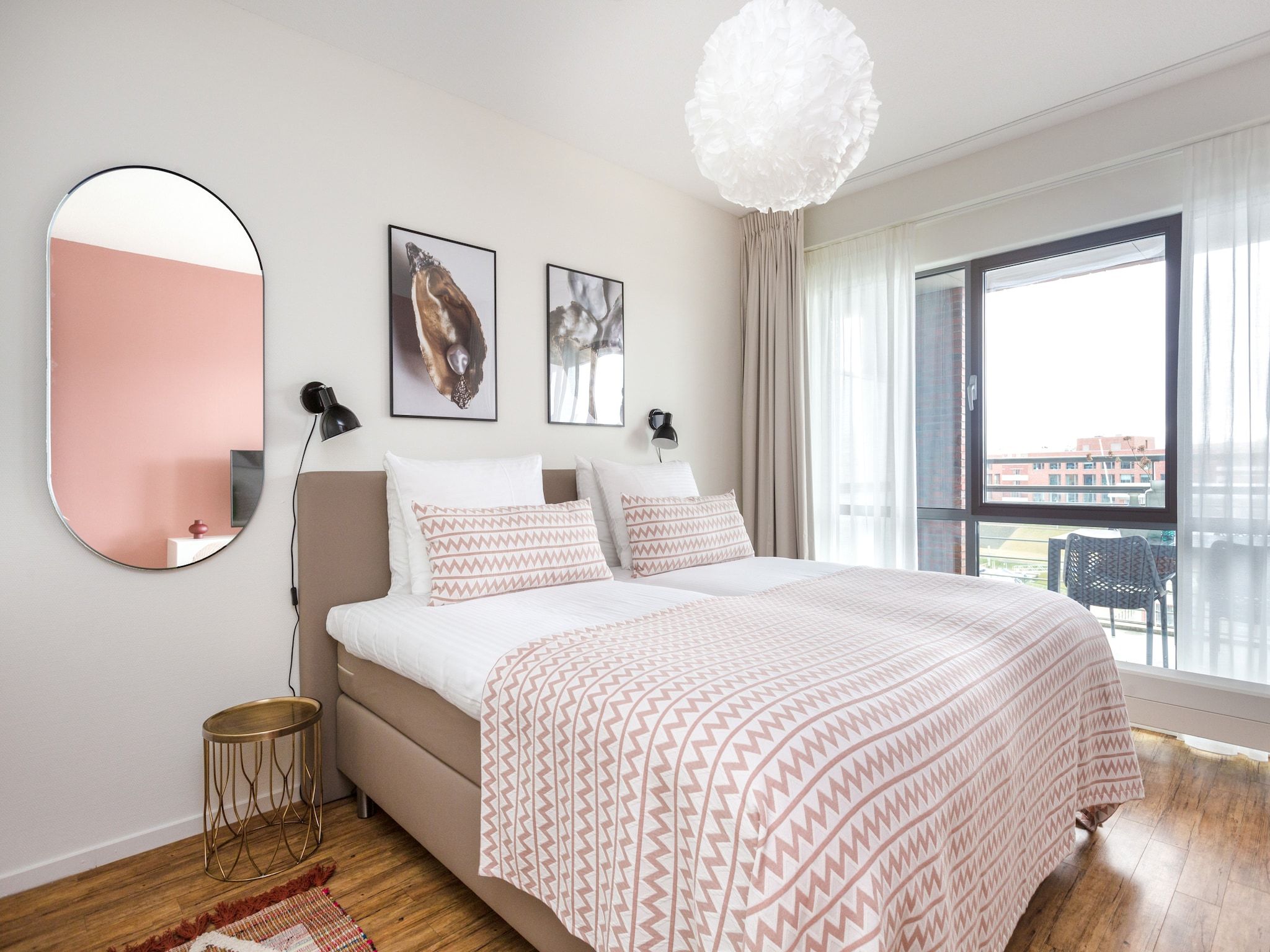 Een slaapkamer van Scheveningen Harbour 80C in Den Haag