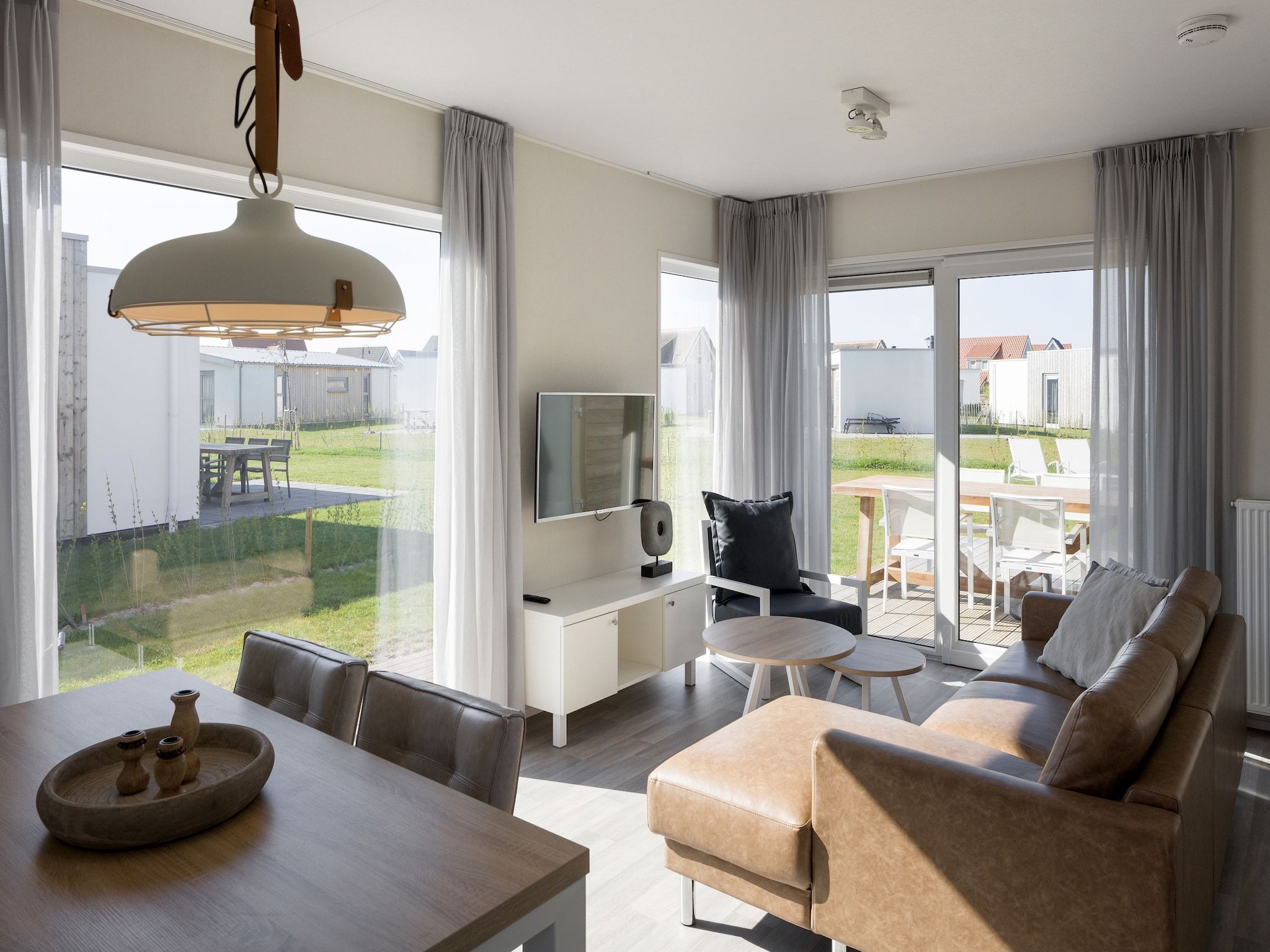 De woonkamer van Beach Resort Nieuwvliet-Bad 14 in Nieuwvliet-Bad