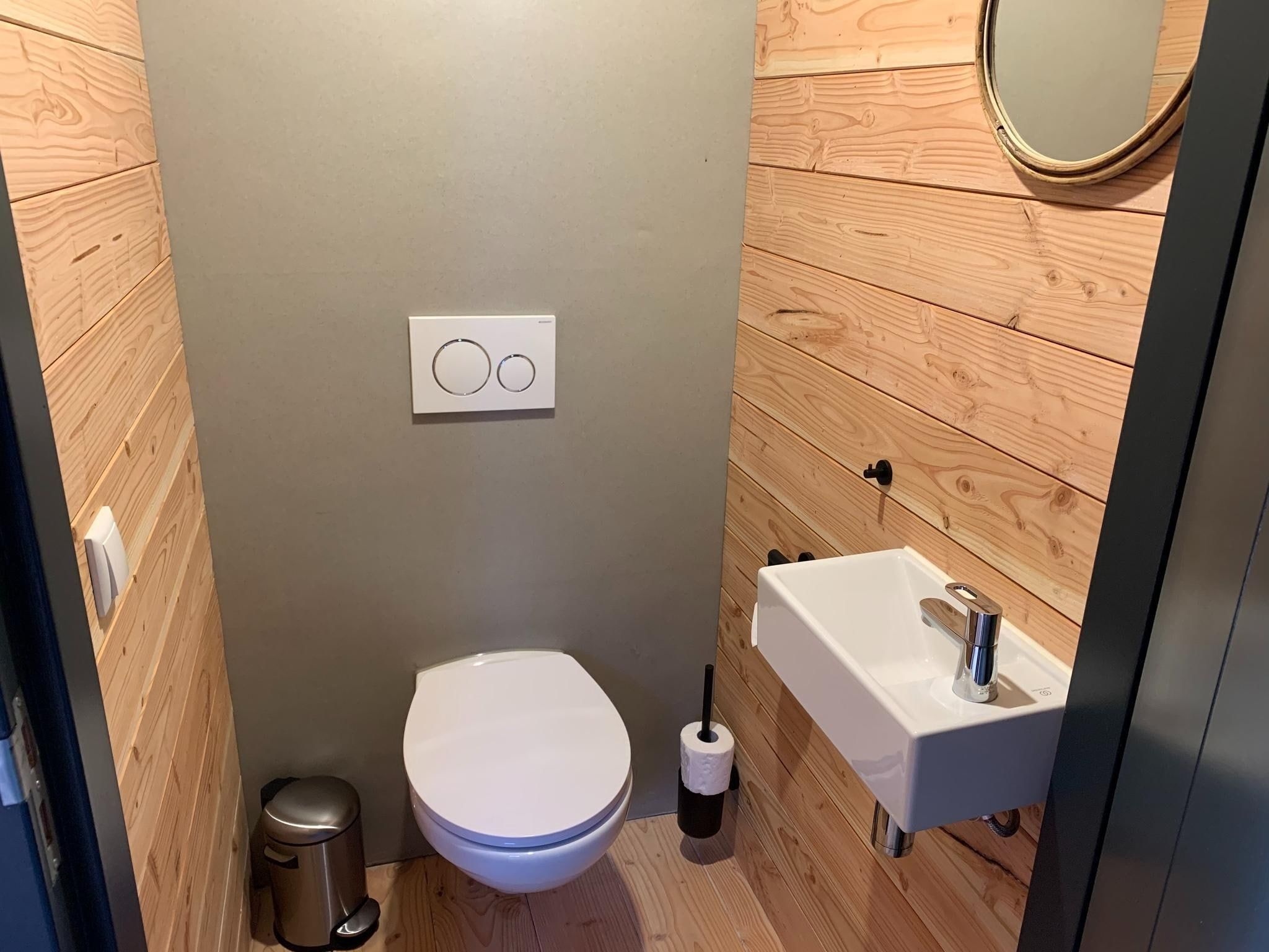 De badkamer van Vakantiepark Sandberghe 12 in Uden