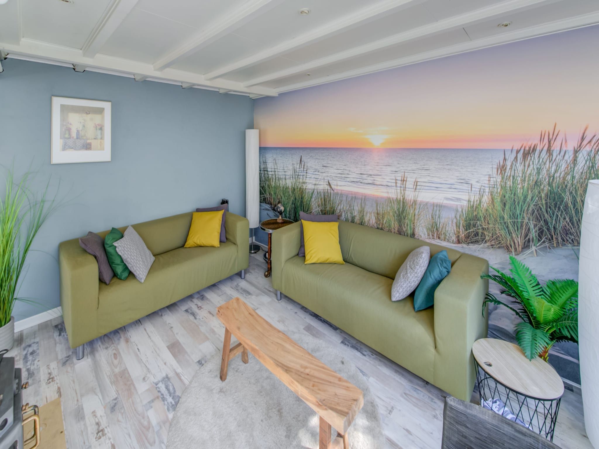 De woonkamer van Casa Mare in Noordwijkerhout
