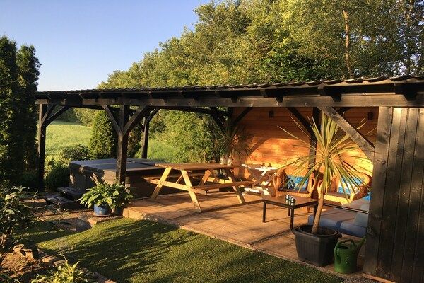 Terras - Vakantiehuis in Reutum met Bubbelbad in Reutum-Weerselo (5)