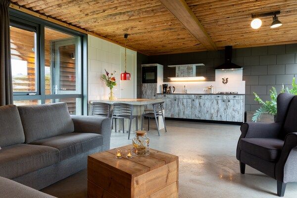 Keuken - Appartement in Nederland met Uitzicht op Weiden in Heeten (3)