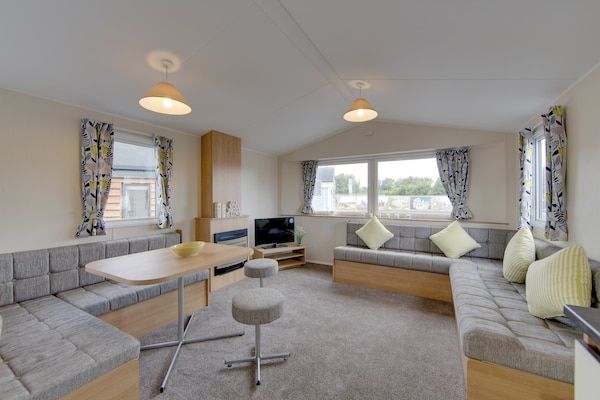 Woonkamer - Comfortabel chalet in Borger in Borger (1)