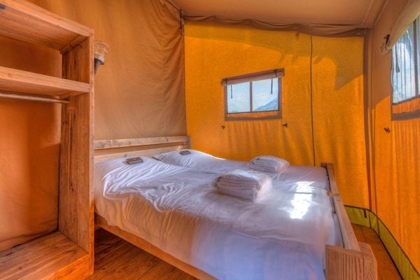 Slaapkamer - Safaritent bij De Biesbosch en Breda in Oosterhout (4)