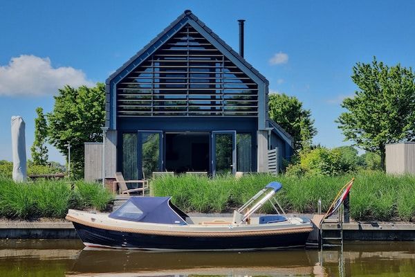 Buitenkant - Privé-aanlegsteiger + modern comfort in Balk (1)