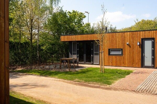 Buitenkant - Stijlvolle eiken lodge voor 4 met zwembad in Rijssen (2)