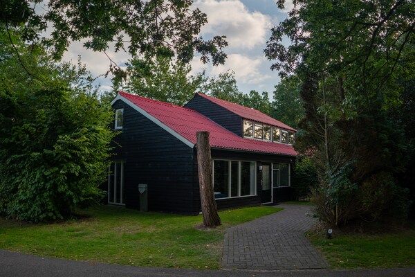 Buitenkant - Toegankelijke villa aan het meer in Midlaren (1)