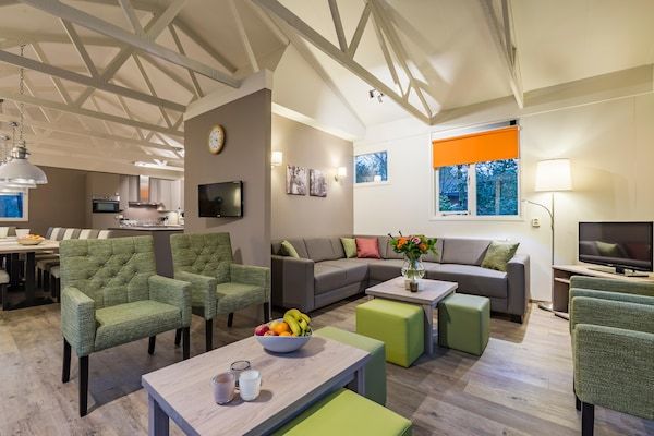 Woonkamer - Groepsbungalows bij Veluwe Bos in Putten (3)