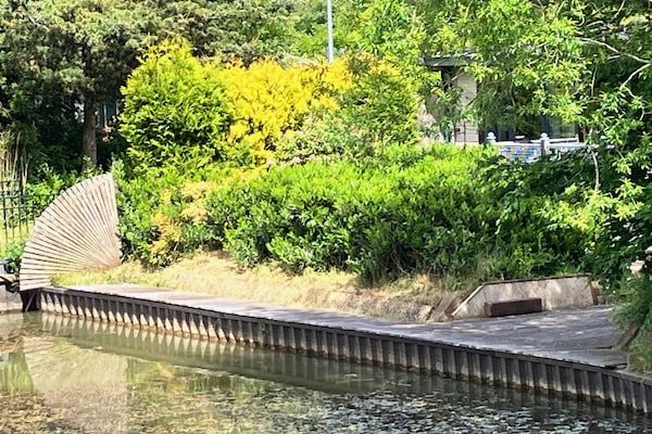 Uitzicht - Knus chalet in een rustige omgeving met vijver in Stegeren (4)
