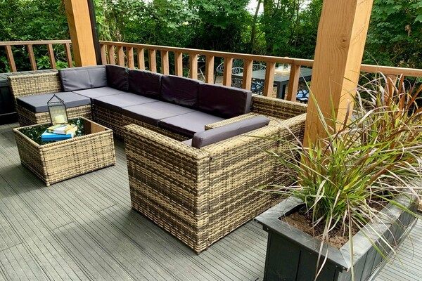 Terras - Modern chalet met terras, veranda in Sint Maartenszee (3)