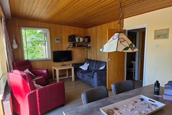 Woonkamer - Bungalow voor 6 personen met een zeer riante tuin op het zuiden. in De Koog (4)