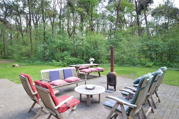 Terras - Vakantiehuis in De Wolden bij bos in Zuidwolde (5)